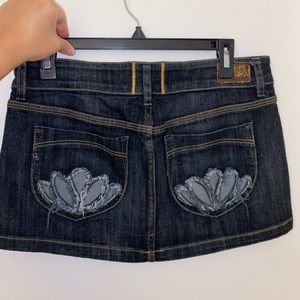 Mini denim skirt
